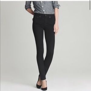 J. Crew High Rise Toothpick Jeans Black 28